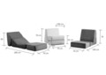 Canapea extensibilă cu 1 loc, Artie, 560ARE4169, Cadru: FĂRĂ CADRU, Bej