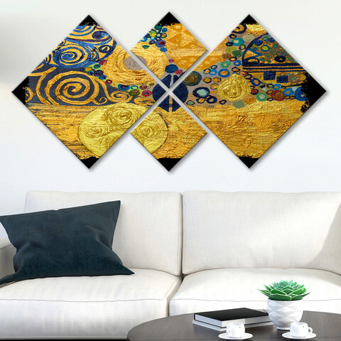 Set 4 tablouri decorative, 4mdf222201946, mdf, imprimat uv, multicolor