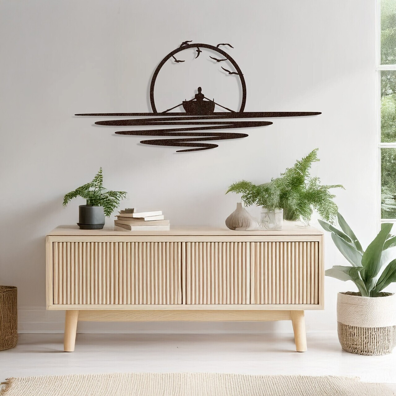 Decoratiune de perete, DCV-1064-MT, 70 x 30 cm, Negru