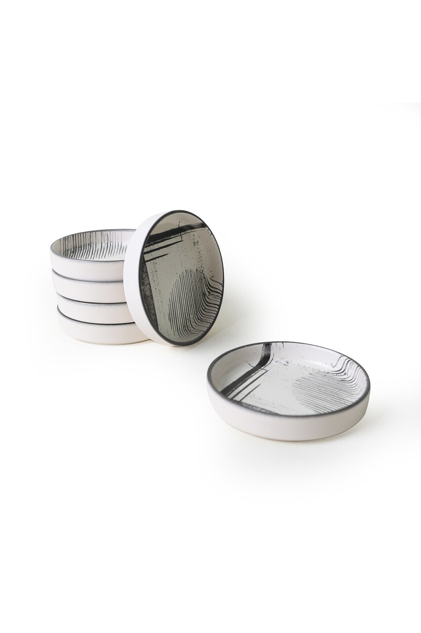 Set boluri ceramice (6 bucăți), L'essentiel Maison, 275KRM2360, Antibacterian, Alb/Negru - view 5