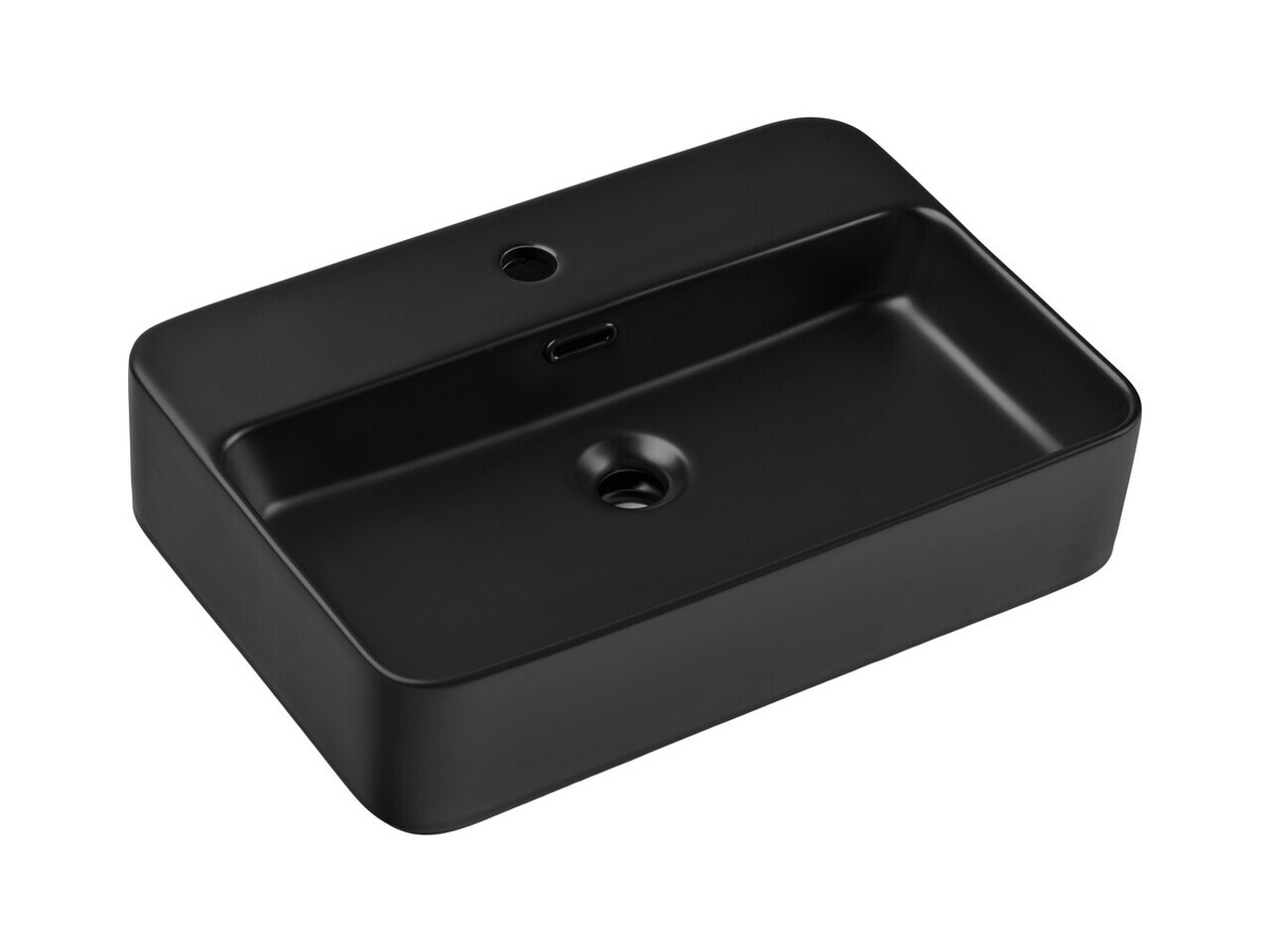 Set mobilier baie, dulap dublu cu lavoar, 120 cm Trust, Luxor Black, Comad, MDF/PAL laminat, negru mat/stejar — imaginea 6