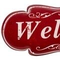 Decoratiune de perete Welcome, Creaciones Meng, 35x20 cm, metal