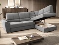 Coltar extensibil dreapta 3 locuri ELTAP, RT-05GO, Siber, 270x186x93 cm, lemn/poliester, gri