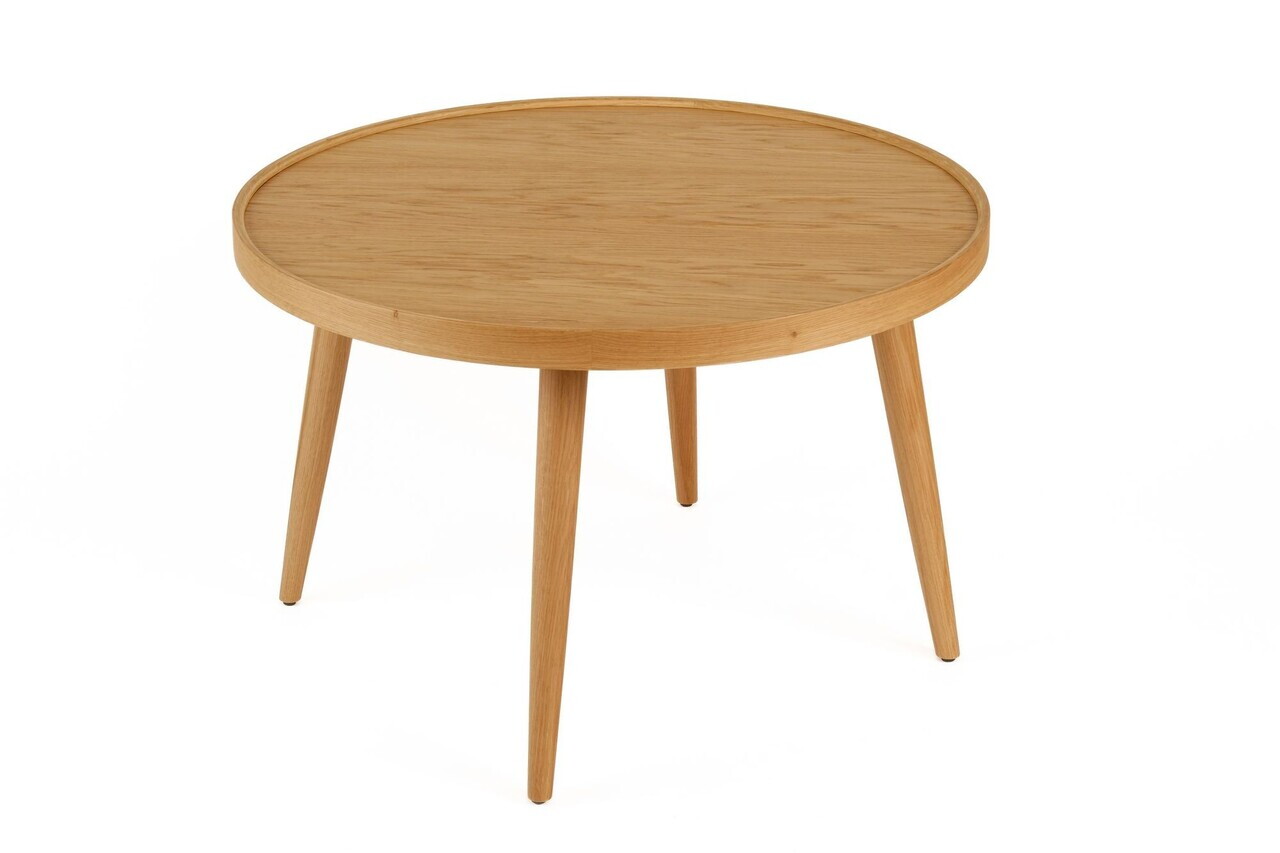 Masuta de cafea, Hanah Home, Polen 80, 80x48x80 cm, LEMN MASIV DE STEJAR, Stejar — imaginea 3