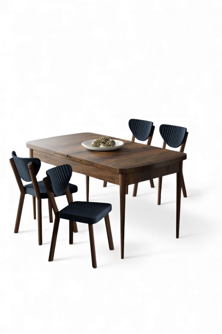 Set masa extensibila si scaune, Hanah Home, Exve, Baroc / antracit - view 2