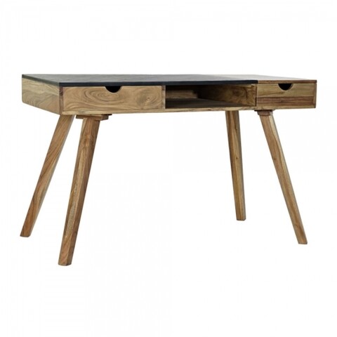 Birou, dkd home décor, 120 x 60.5 x 76 cm, lemn de salcam, maro/negru