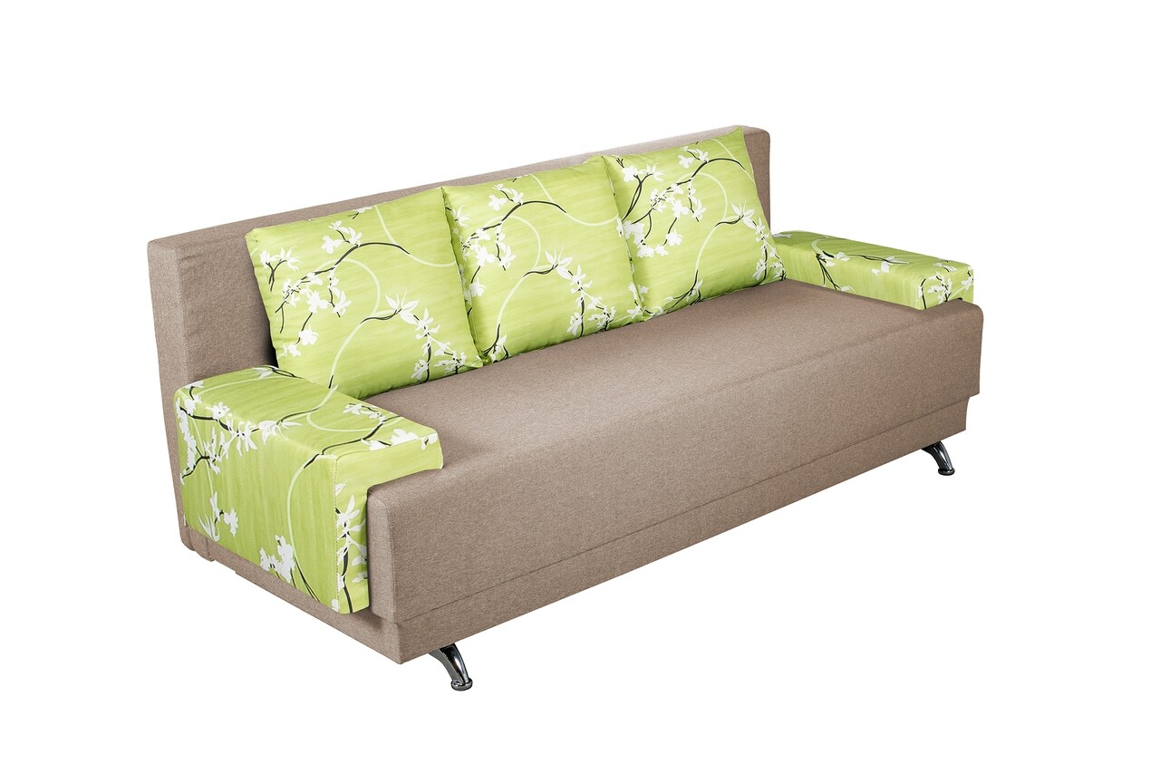 Canapea Extensibila Roma Beige Jasmine Flower 205x90x86 cm + lada de depozitare - 1 | YEO