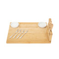 Platou servire branzeturi, 10 piese Rumi, Homla, 37x28 cm, bambus/inox, natur