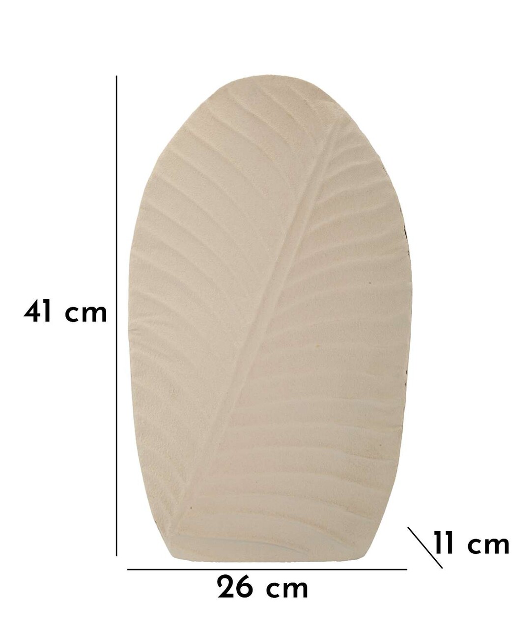 Vaza decorativa Dune High, Mauro Ferretti, 26x11x41 cm, fier, crem - 1 | YEO