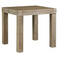Set coltar cu 2 masute, Silo Point, L.339/270 l.94 H.88.9 cm, lemn de eucalipt, natur/gri