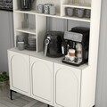 Dulap de bar pentru cafea, Hommy Craft, Lyon 120, 120x202x35 cm, PAL, Crem/Negru