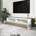 Comoda TV, Inarch, Centra, Alb / Travertin