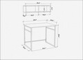 Birou, Retricy, Hussum, 90x60x75 cm, PAL, Alb / Antracit