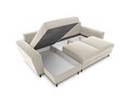 Coltar extensibil reversibil 4 locuri, Moghan, Micadoni Home, BL, 241x145x88 cm, catifea, bej deschis