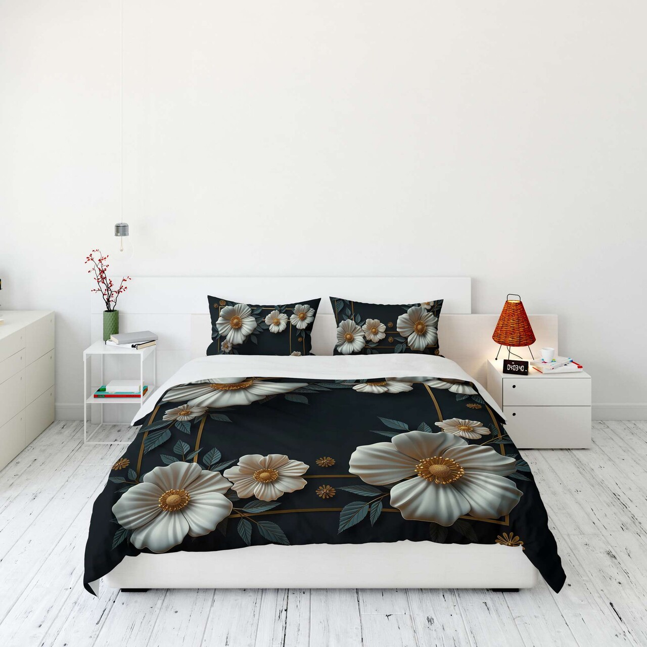 Lenjerie de pat dubla (DE) 3 piese L'essentiel Maison FLW_DVT25-22 Multicolor