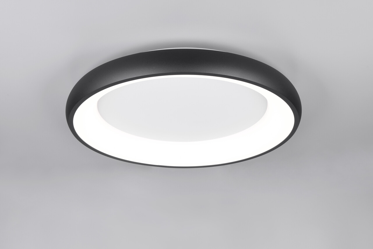 Plafoniera Cardona, TRIO, 62x10 cm, 38W, 1x SMD LED, metal, negru mat