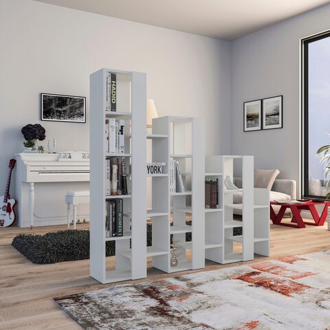 Corp biblioteca, Decortie, Lift Seperator, 163.5x151x29 cm, Alb Decortie