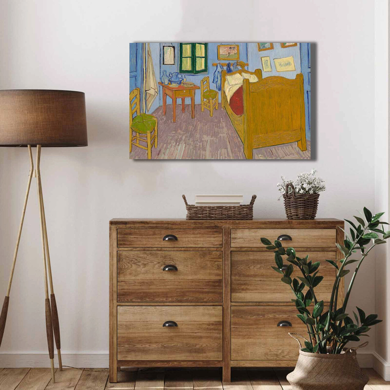 Tablou decorativ, 4570VANGOGH064, Canvas, Lemn, Multicolor
