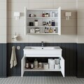 Set Dulap de Baie cu Chiuvetă și Oglindă (2 Piese), Hanah Home, 1326, MDF-LAM, Alb mat