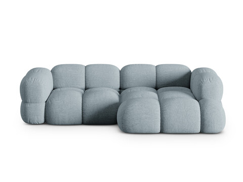 Coltar dreapta 3 locuri, Loretto, Cosmopolitan Design, 250x147x68 cm, tesatura structurata, albastru pastel