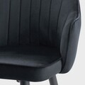 Scaun de bar Nuah, Homla, 50x45x105 cm, MDF/catifea din poliester, negru