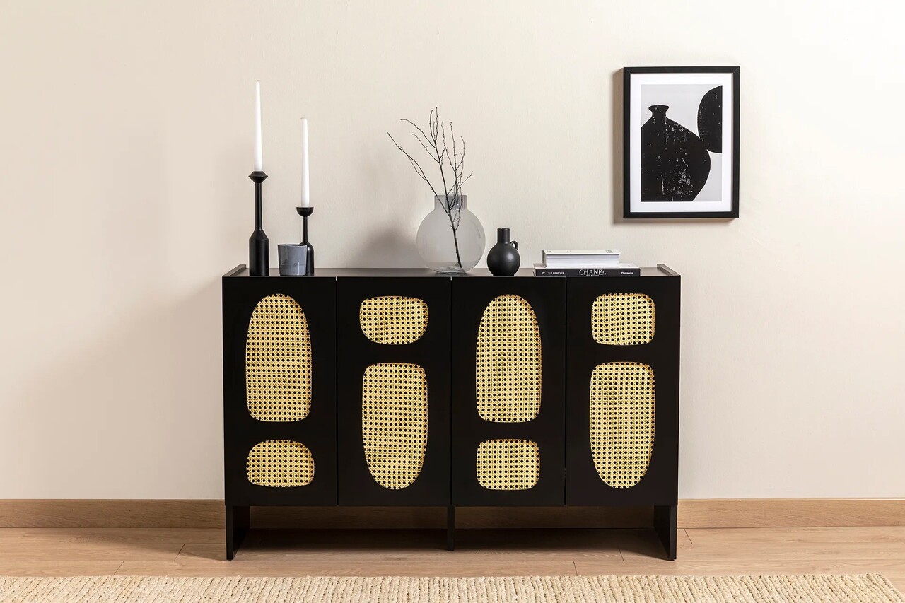Consola, Howard, Simona 80, 120x80x40 cm, Negru - 1 | YEO