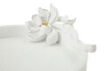 Tava decorativa Magnolia, Mauro Ferretti, 24x21x6 cm, polirasina, alb