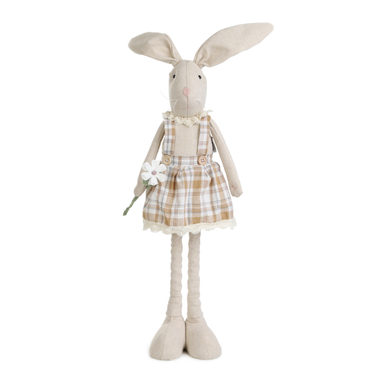 Decoratiune iepure cu rochie Lupe, Homla, 68 cm, poliester, bej - view 4