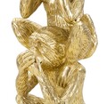 Figurina /sculptura decorativa  Monkeys Tower, Mauro Ferretti, 10.5x30 cm, polirasina, auriu