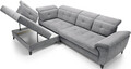 Coltar extensibil stanga 5 locuri ELTAP, LT-04REL, Inferne, 297x210x107 cm, lemn/poliester, gri