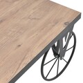 Masuta de cafea Natural Black, InArt, 90x60x42 cm, fier/MDF