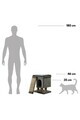 Zgarietor pentru pisici, Paws & Whiskers, Harvey, MATERIAL TEXTIL PLUȘ, Gri