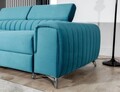 Coltar extensibil stanga 4 locuri, ELTAP, Lau-21, Laurence, 278x205x92 cm, lemn/poliester, turcoaz