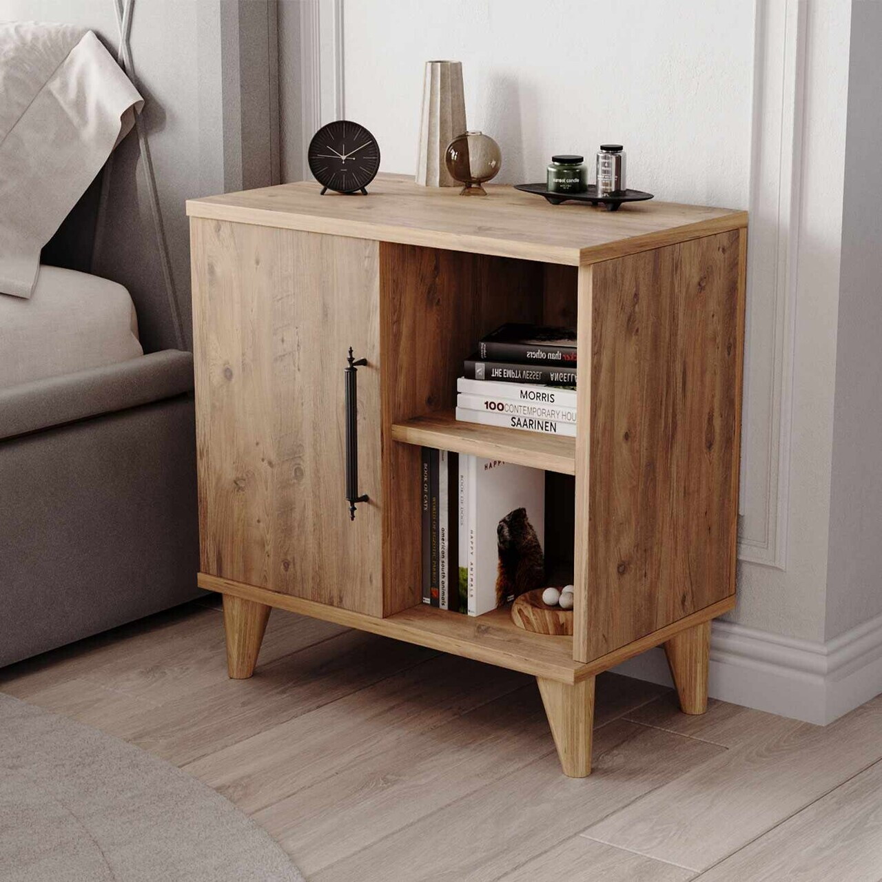 Noptiera, Hanah Home, Rose, 55.5x59.5x33 cm, Maro