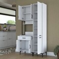 Dulap multifunctional, Rani, JE121, 100x198.6x40 cm, PAL, Alb