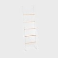 Suport pentru prosoape Taru, Homla, 45x2x159.5 cm, metal/lemn, alb/natur