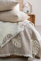 Set cuvertura pique dubla, Forest - Beige, Şaheser, 70% bumbac/30% poliester