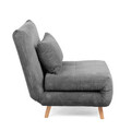 Canapea 1 loc Solace, Homla, 83x91x84 cm, MDF/catifea din poliester, gri