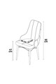 Set scaune 4 piese, Charlotte, Neta, Cappuccino / Alb