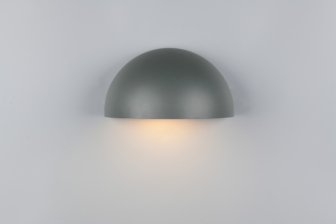 Aplica de perete pentru exterior Maas, TRIO, 27x15.5x14.3 cm, 10W, 1x E27, aluminiu, antracit