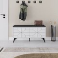 Pantofar, Decortie, Dune Bench, 107x55x35 cm, PAL, Alb
