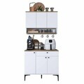 Dulap multifunctional, Hanah Home, JE272, 90.2x140.4x45 cm, Alb/Maro