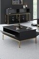 Masuta de cafea, Bexley, Lord, 90x40x60 cm, PAL, Antracit / Aur
