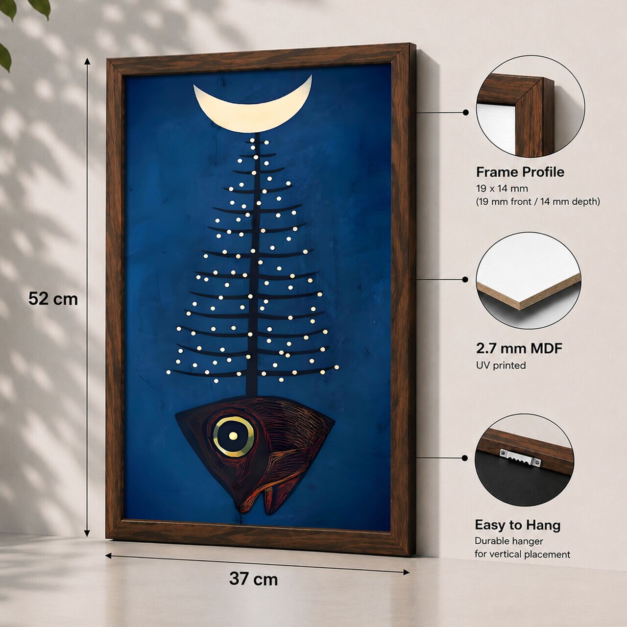 Tablou decorativ, 3752KACT-030, Fundal: 100% MDF (Grosime: 2,7 mm) Vopsire: Imprimare UV, Multicolor — imaginea 2