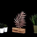 Decoratiune, Palm Leaf, 17x27x3.5 cm, Metal, Bronz