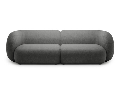Canapea modulara 4 locuri, Kate, Micadoni, 243x99x76 cm, tesatura boucle, gri inchis