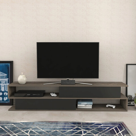 Comoda tv, retricy, cortez, 160x35.3x38.6 cm, pal, wenge / antracit