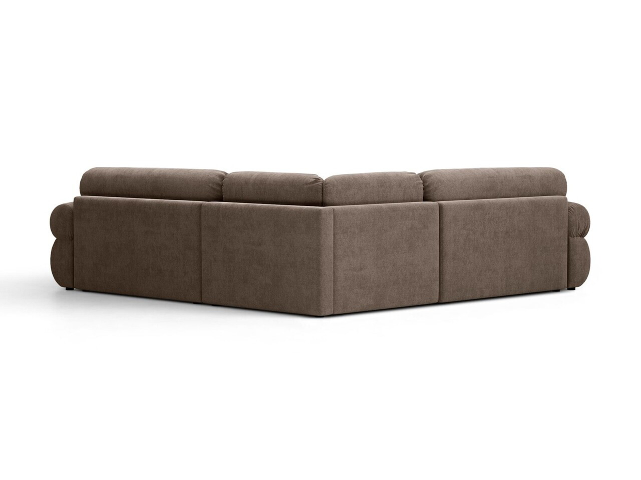Coltar simetric 5 locuri, Ophelia, Micadoni Home, 259x259x84 cm, tesatura structurata, cappuccino — imaginea 3