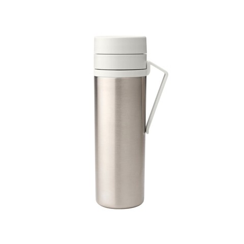 Sticla termos, Brabantia, Make&Take, 10x7.1x22.6 cm, 500 ml, otel, gri deschis