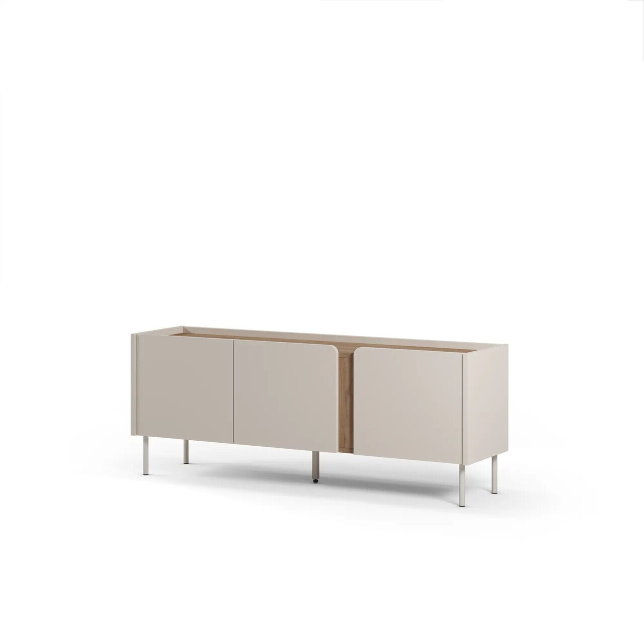 Comoda TV, Hanah Home, Lucile, 140x53.9x35.5 cm, PAL, Santstone / Stejar Sepet — imaginea 2